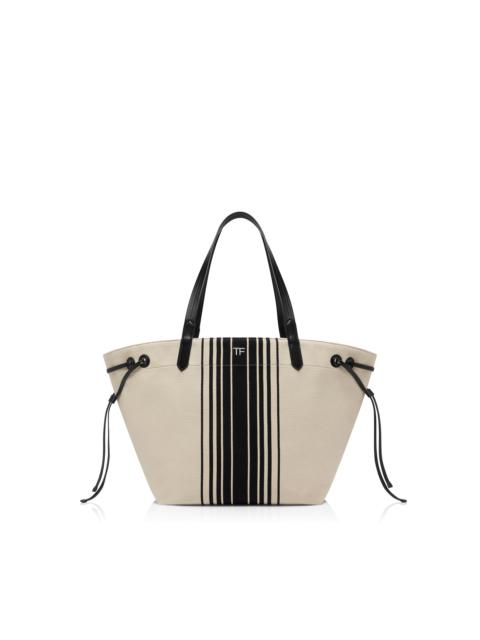STRIPED JACQUARD LARGE TOTE