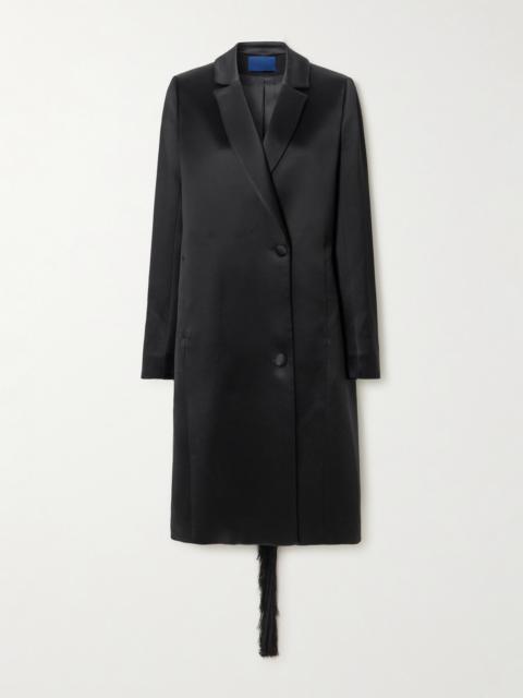 Kara Double-breasted Duchesse-satin Jacket