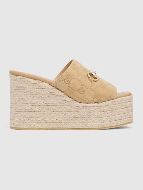 Women's platform espadrille with Horsebit