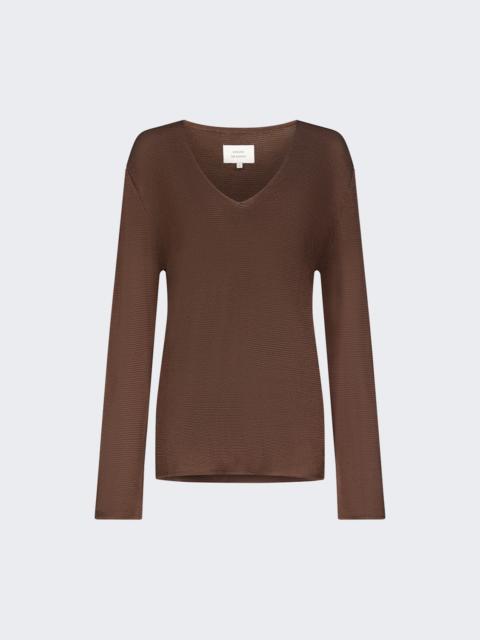 Saya V-neck Sweater Brown