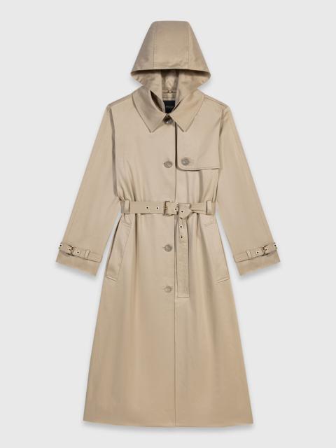Trench with removable hood