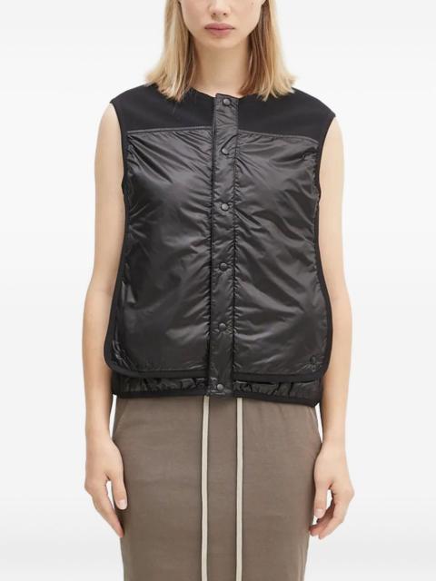 panelled sleeveless vest