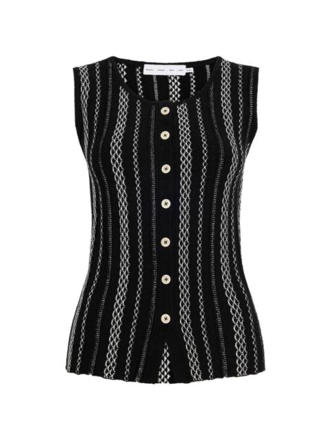 Alyna textured knit button vest