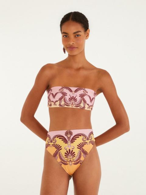 Soft Yellow Arabesc Hot Pants Bikini Bottom