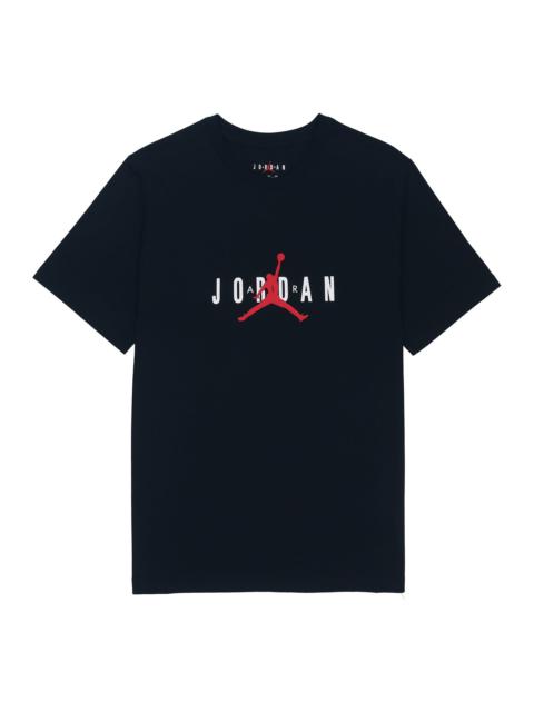 Air Jordan Alphabet Flying Man Logo Printing Round Neck Casual Short Sleeve Black DM1463-010