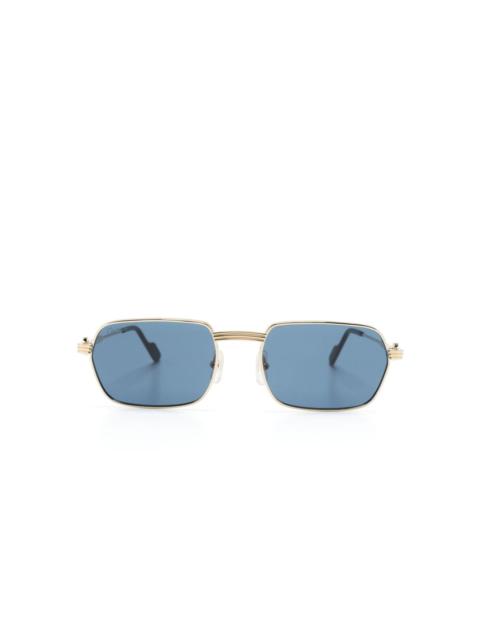 polished rectangle-frame sunglasses