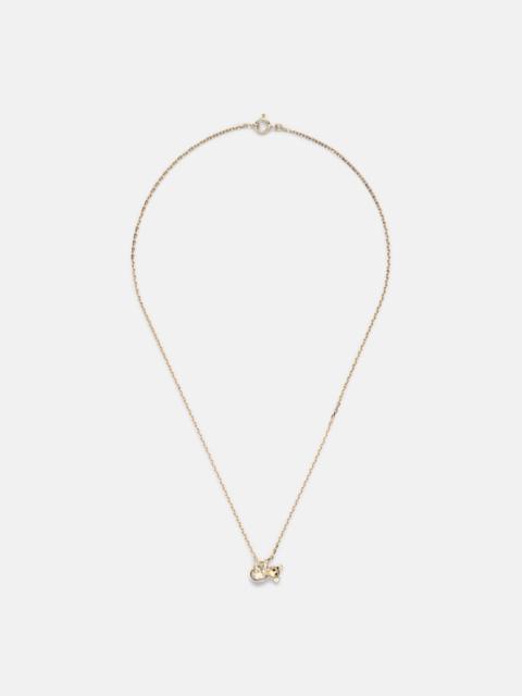 Koala 18kt gold necklace with diamonds and enamel