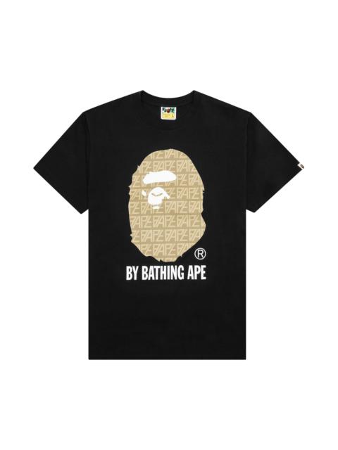 BAPE Logo Monogram By Bathing Ape Tee 'Black/Beige'
