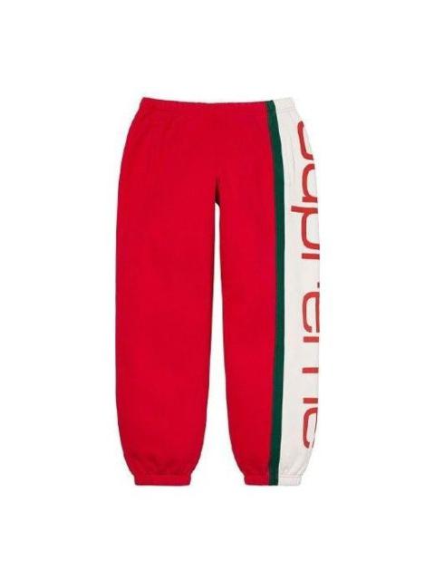 Supreme Big Logo Paneled Sweatpants 'Red White' SUP-FW20-303