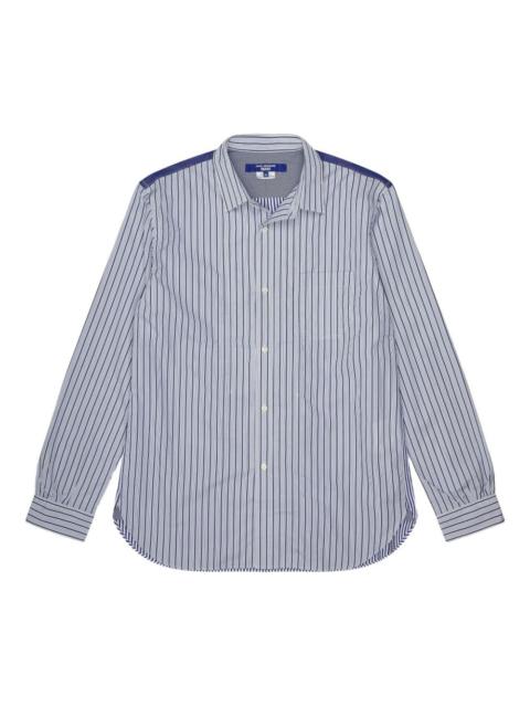 striped panelled shirt