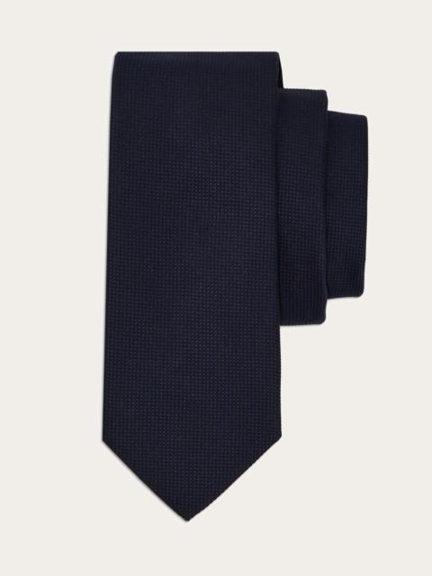 Cotton and silk piquet tie