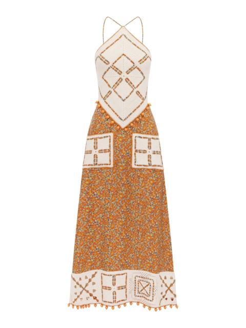 Marva Crochet Halter Midi Dress