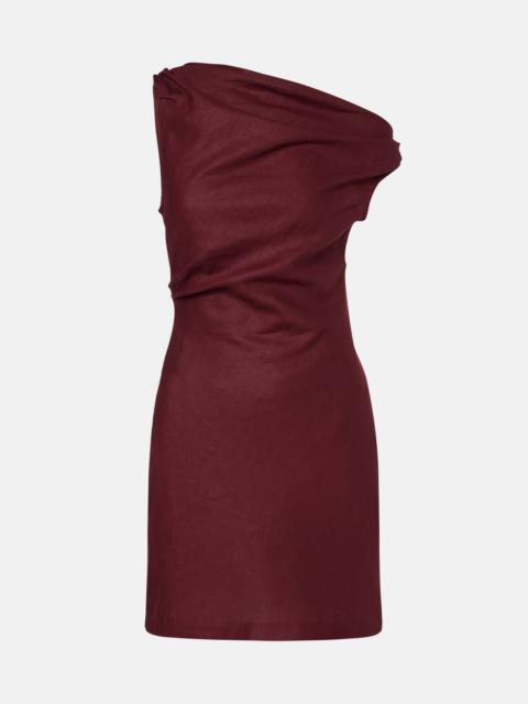 Suis draped linen minidress