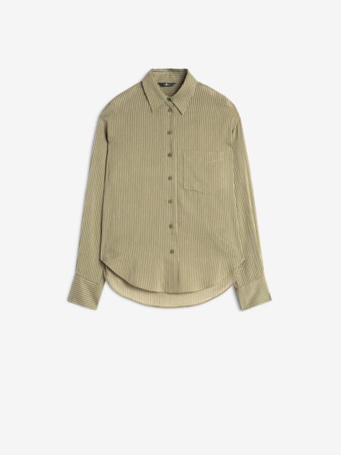 Oversize Button Down Shirt in Army Stripe