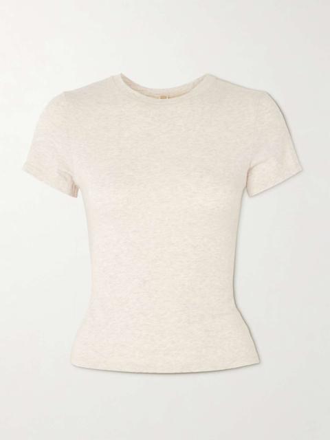Stretch-cotton jersey T-shirt - Light Heather Gray Beige