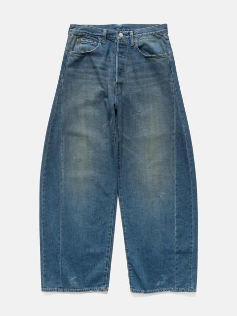 Deformation Wide Denim Jeans Indigo