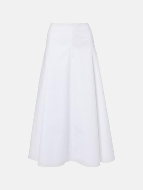 Triangle cotton-blend midi skirt
