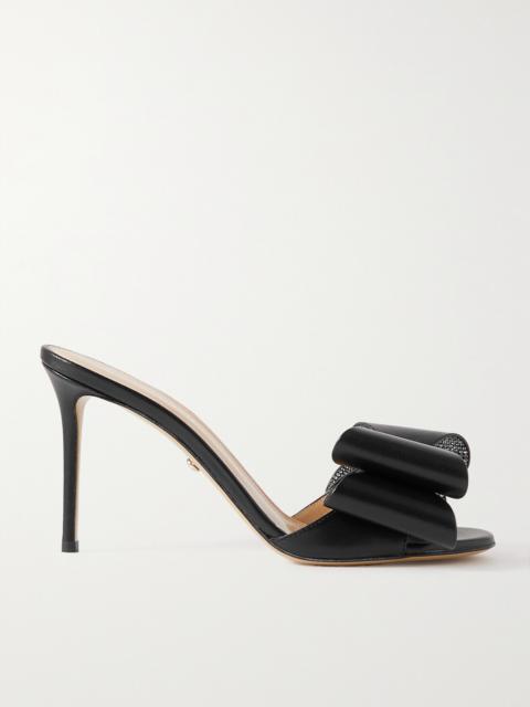 Le Cadeau Crystal-embellished Leather Mules