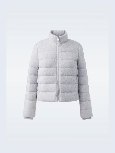 MELIA Down cashmere blend jacket with stand collar