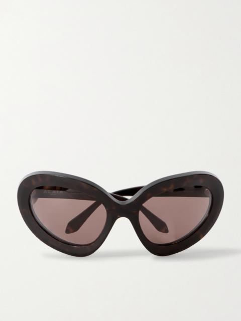 Round-frame Tortoiseshell Acetate Sunglasses
