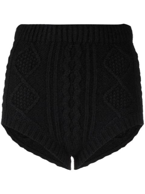 cable-knit shorts