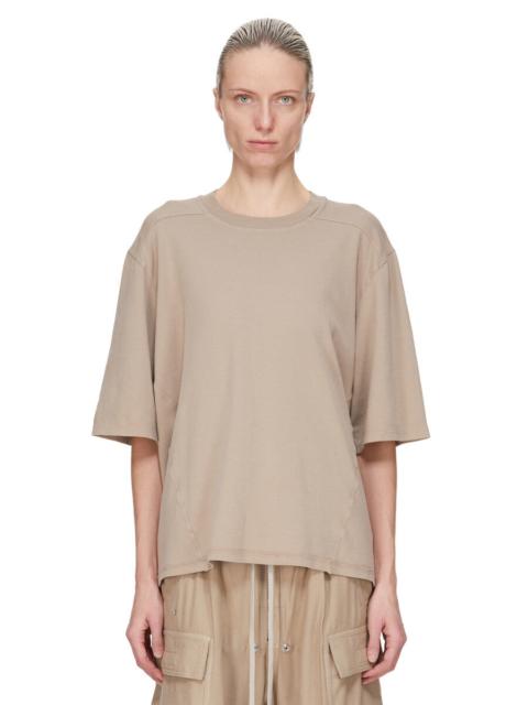 short-sleeve draped-hem top
