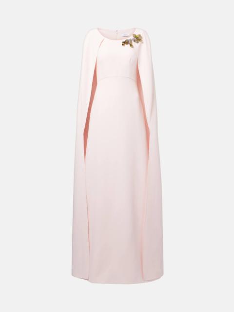 Yuna caped embellished gown