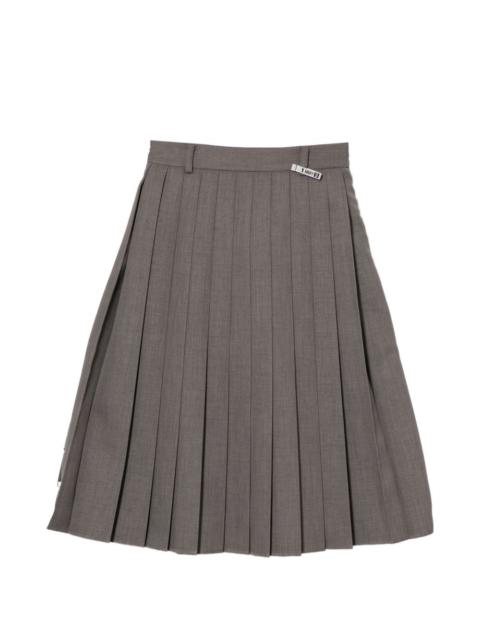 pleated midi skirt