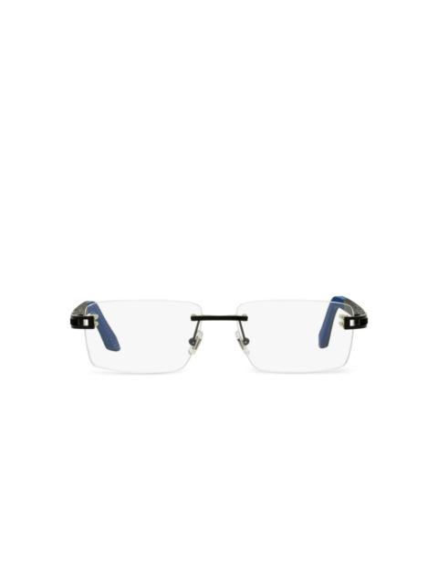 rimless glasses