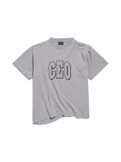 Ceo Team Logo Boxy T-shirt in Heather Grey