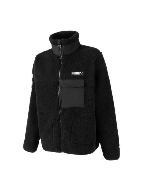 PUMA Art Of Sherpa Zip Jacket 'Black' 539707-01