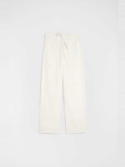 Cotton Poplin Cargo Trousers