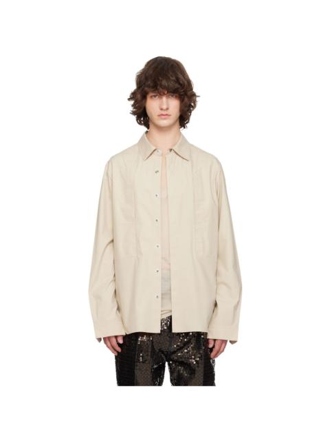 Beige Temple Fogpocket Overshirt