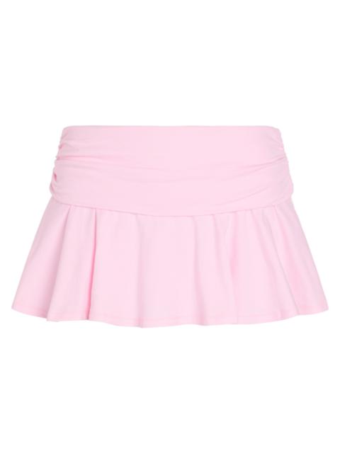 Skims Foldover Stretch-cotton Mini Skort