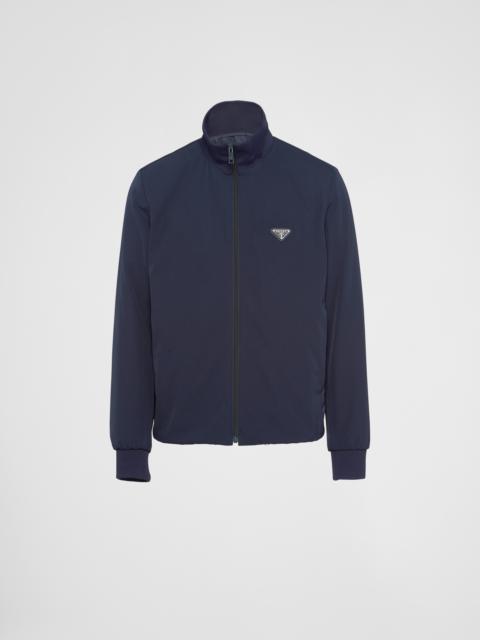 Stretch technical fabric zipper sweatshirt