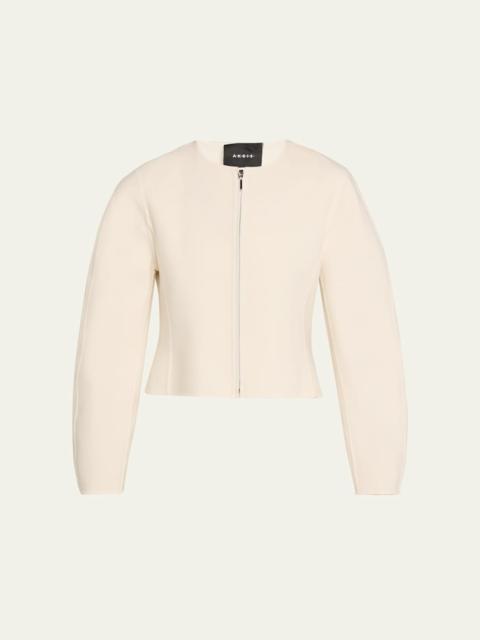 Harriet Wool Crepe Crop Jacket