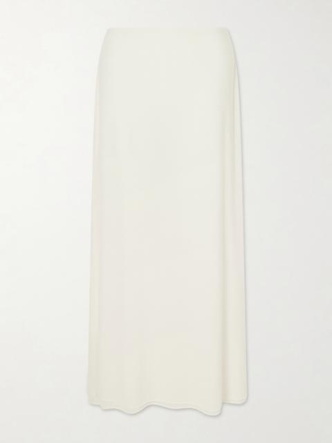 Stretch Tencel, Silk And Cashmere-blend Maxi Skirt