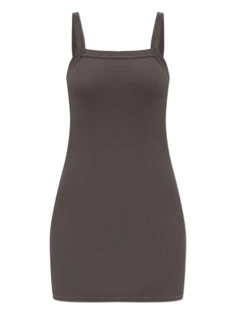 ribbed square-neck dress