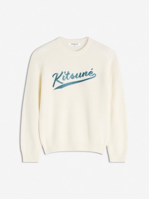 KITSUNE VARSITY EMBROIDERED MESH JUMPER
