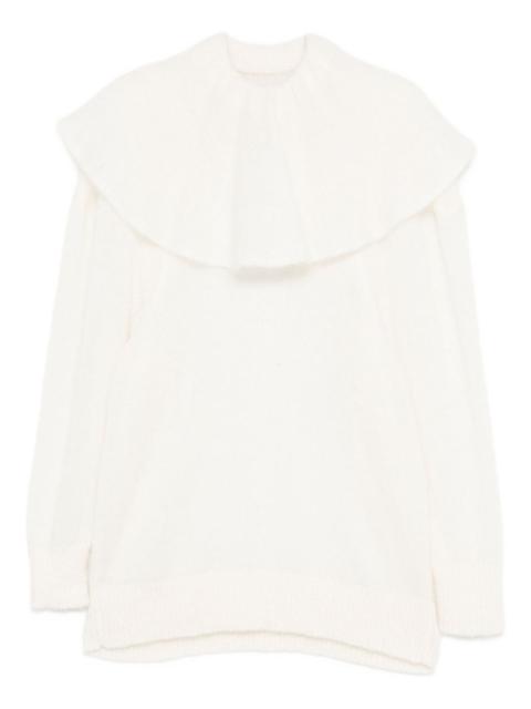 volant ruffled-neck sweater