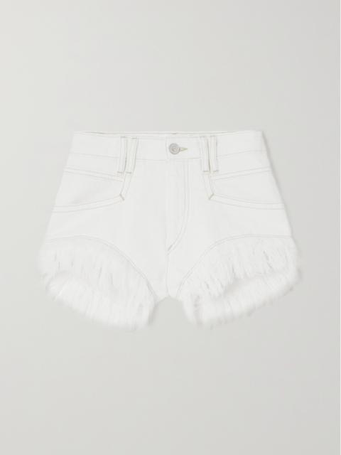 Eneidao Frayed Denim Shorts