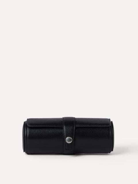 Grained leather watch box