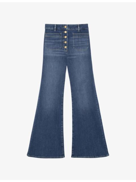 Cali Flared Stretch-Denim Jeans
