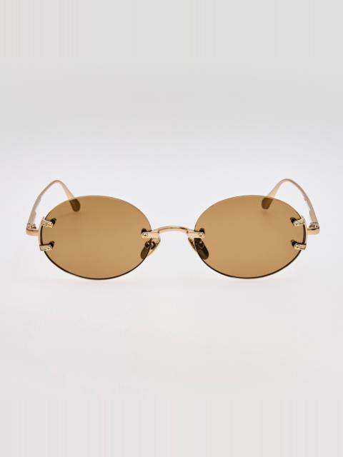 Stella Sunglasses in Brown and Gold