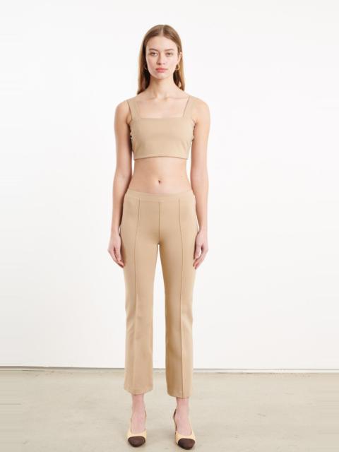 KHAKI CASANOVA PINTUCK ANKLE FLARE