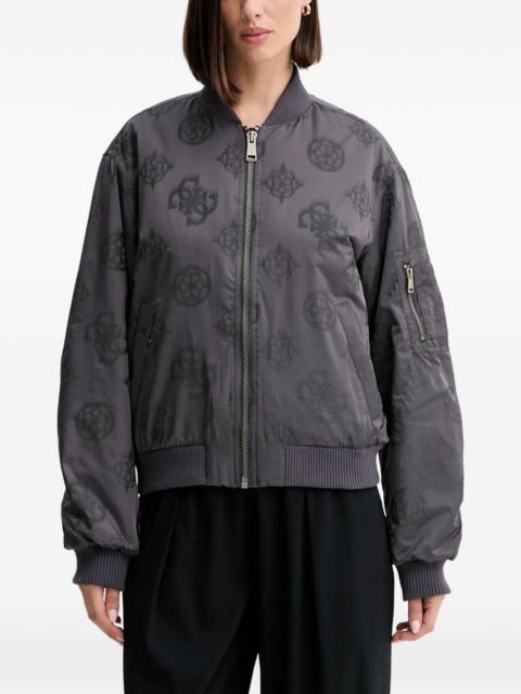 patterned bomber jacket