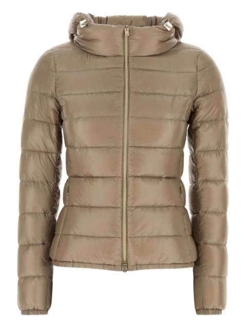 hooded quilted jacket