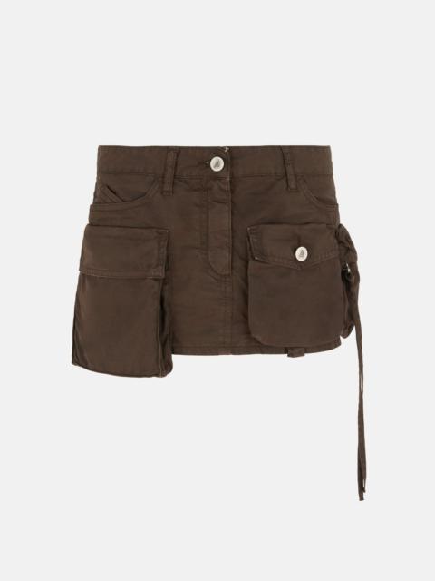 ''FAY'' BROWN MINI SKIRT