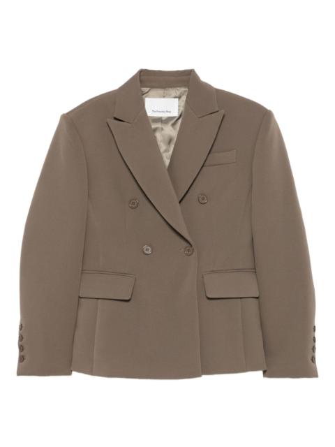 peak-lapel double-breasted blazer