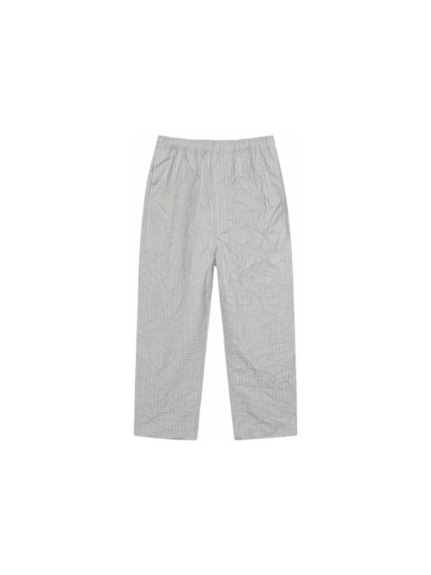 Stussy Wrinkled Stripe Beach Pant Grey